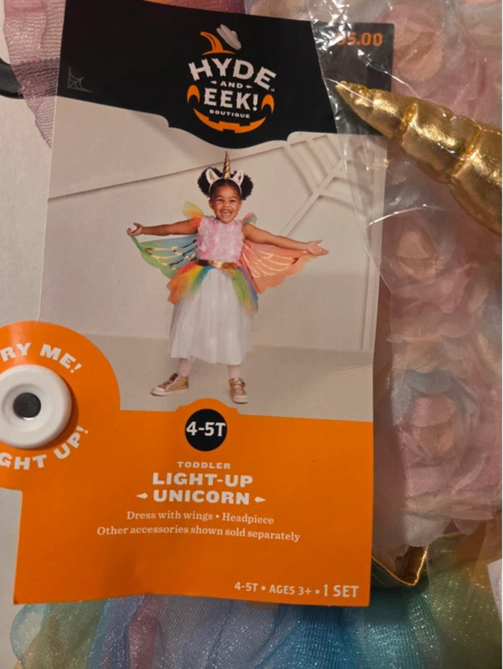 Light up unicorn 4t/5t